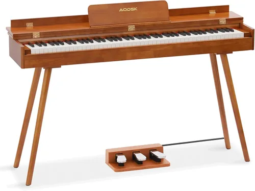 Miniatura 8 de AODSK Piano digital para principiantes, teclado de 88 teclas, piano eléctrico de tamaño completo para principiantes, con soporte de partituras
