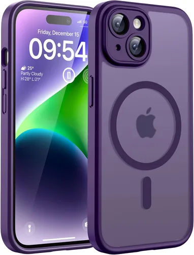 Miniatura 61 de TOCOL Funda magnética 3 en 1 para iPhone 14 Pro, mejorada [protección completa de cámara] con 2 protectores de pantalla, funda de grado militar Azul