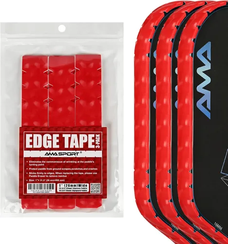 Miniatura 9 de PICKLETECH Cinta de protección de pala de pickleball – Protector de borde de cabeza de paleta – Cinta de protección de borde de raqueta ajuste