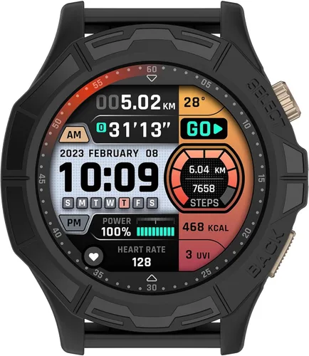 Miniatura 4 de Funda compatible con Amazfit Cheetah/Cheetah Pro Smartwatch Funda protectora de TPU suave (negro, negro)