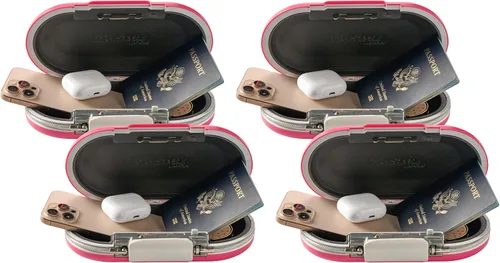 Miniatura 9 de Master Lock Caja de seguridad pequeña portátil, establece tu propia combinación, caja fuerte portátil, caja fuerte de viaje personal, 5900D, gris
