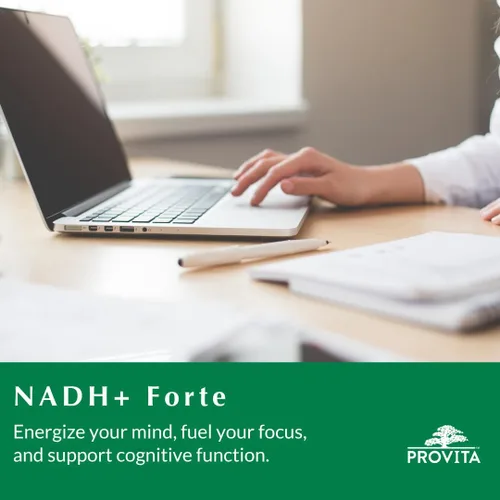 Miniatura 5 de PROVITA NADH+ Forte Suplemento de apoyo cognitivo con NADH, coenzima Q10 y clorofila Apoyo energético, enfoque, claridad mental y salud cerebral