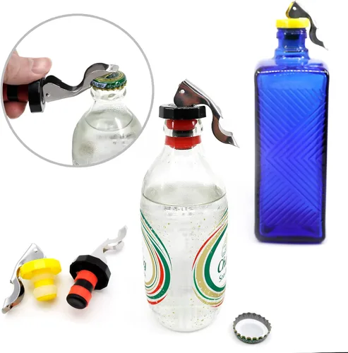Miniatura 4 de Paquete de 5 tapones para botellas de vino para botellas de vidrio, tapones de botella de soda y Coca-Cola para champán, bebidas carbonatadas