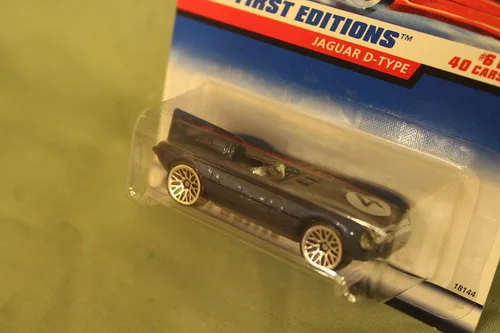 Miniatura 3 de Hot Wheels Jaguar D-Type Blue 1998 Primeras Ediciones Serie #6 de 40 Coche Básico Escala 1:64 Coleccionista #638