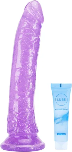 Miniatura 16 de Juguetes sexuales suaves y realistas de 9.4 pulgadas con ventosa para jugar con manos libres, pene grueso azul-morado adecuado para Violeta-Azul