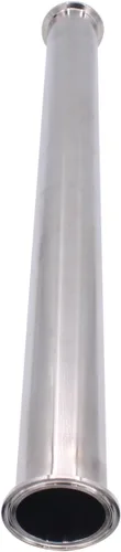 Miniatura 3 de Dernord - Tubo de bobina sanitaria con extremos de abrazadera, tubo redondo liso de acero inoxidable 304 con abrazadera triple de 5.08 cm
