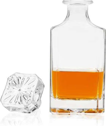 Miniatura 9 de True Clarity - Decantador de whisky con tapón, decantador de licor de vidrio para bourbon, escocés, vodka, licores, artículos esenciales de la cueva