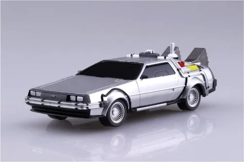 Miniatura 2 de Aoshima Regreso al futuro Parte II: Kit de modelo de retroceso a escala 1:43 de Time Machine