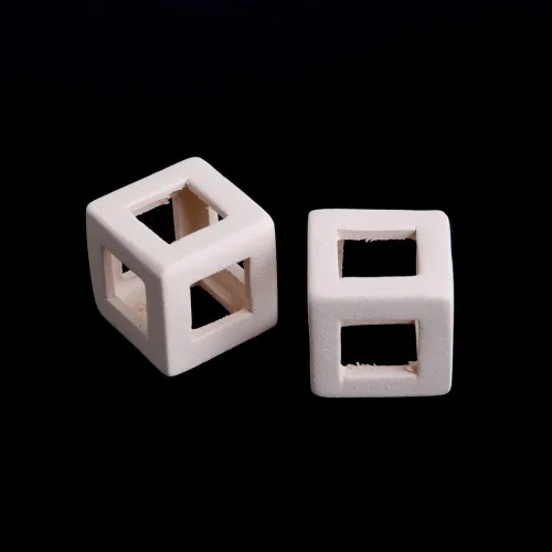 Miniatura 6 de Decoración de cerámica para acuario, mini cueva cúbica blanca, adorno seguro para peces, accesorios de paisaje, Betta Fish Hideout