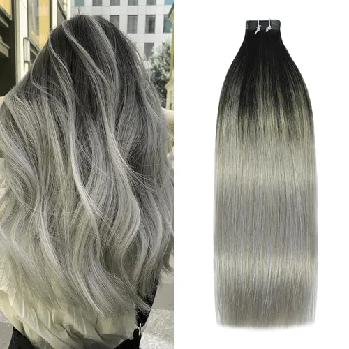Miniatura 24 de WindTouch Extensiones de cabello humano con cinta adhesiva, color rojo, 20 unidades, 14 pulgadas, #rojo, 1.06 oz