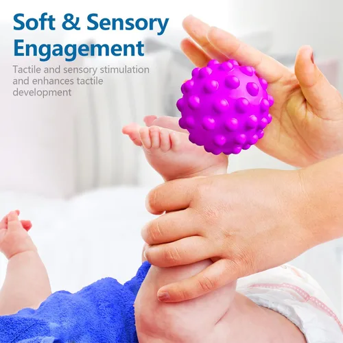 Miniatura 8 de Juguetes Montessori para bebés de 3 meses en adelante, pelotas de bebé de 3 a 12 meses para bebés y niños pequeños de 3 meses, juego de múltiples