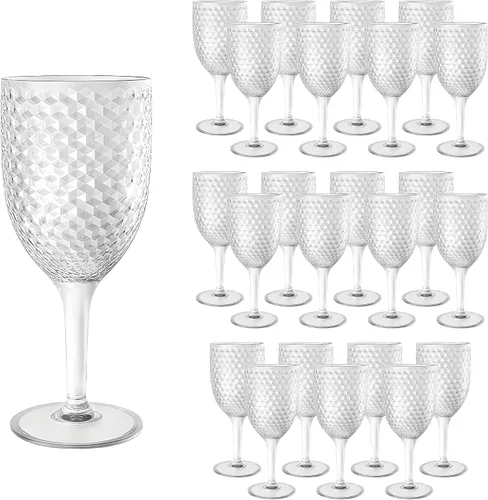 Miniatura 7 de 24PCS Copas de vino azul cristal plástico