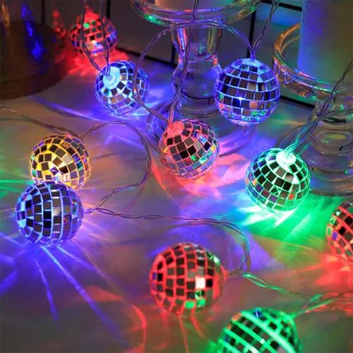 Miniatura 6 de Decoración de bola de discoteca para jardín, patio, decoración al aire libre, bolas de discoteca USB, difusor de bola de discoteca, lindo cambio