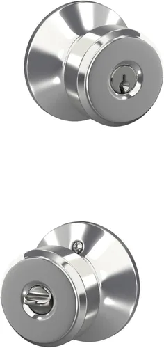 Miniatura 64 de SCHLAGE F51A BWE 622 - Pomo de puerta Bowery, cerradura de entrada con llave, color negro mate Mate negro