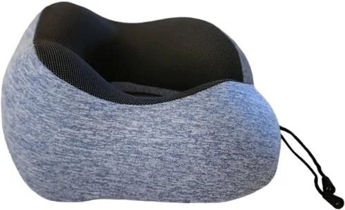 Miniatura 2 de Almohada cervical de viaje de espuma viscoelástica 100% pura para dormir Almohada de cuello de viaje portátil en forma de U Comodidad suave