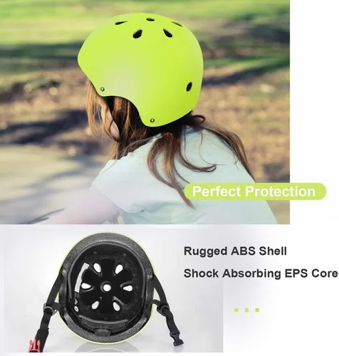 Miniatura 3 de Besttravel Casco para niños, casco ajustable para niños pequeños de 3 a 8 años de edad, para niños y niñas, seguridad multideportivo Verde