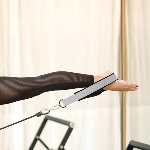 Miniatura 7 de 2 correas cómodas de doble bucle para Pilates de grosor mejorado, correa de anillo en D para gimnasio en casa y accesorios de entrenamiento de yoga