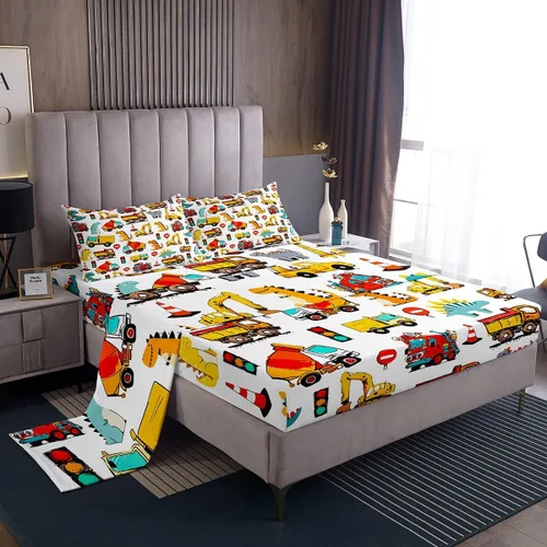 Miniatura 47 de Feelyou Football Bed Sheets Set Twin Size Basketball Sports Deep Pocket Fitted Sheet Soccer Ball Game Bedding Sets Black Baseball Gaming Soft Bed