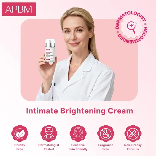 Miniatura 9 de APBM Crema aclaradora de la piel para áreas íntimas con niacinamida, arbutina, ácido tranexámico y vitamina C, tono de piel uniforme para cuerpo