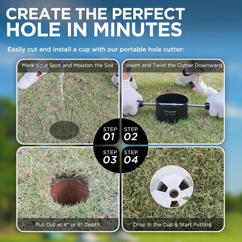 Miniatura 8 de KINGTOP - Copa de hoyo de golf – Cumple con las regulaciones PGA/USGA, accesorios de golf para práctica de putting green en el patio trasero, Copa