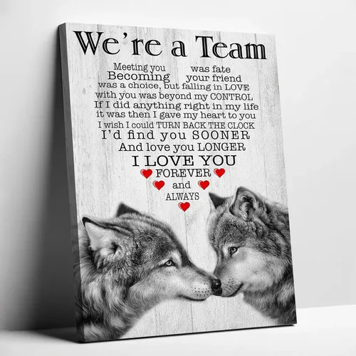 Miniatura 8 de Cuadro de lobo, arte de pared motivacional de lobo, póster inspirador, impresiones en lienzo, pinturas para decoración de pared de pareja