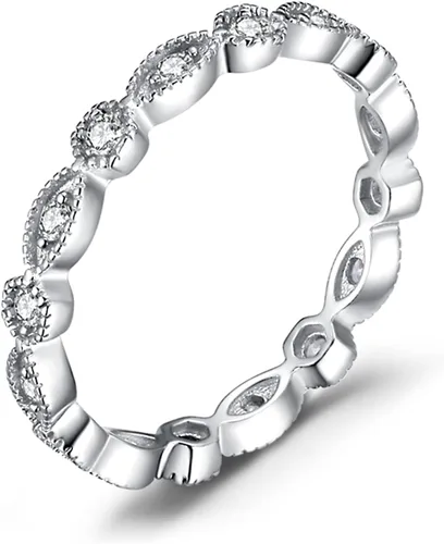 JewelryPalace Anillos de plata de ley 925 chapados en oro de 14 quilates para mujer, anillos de promesa de circonita cúbica para ella, anillos de