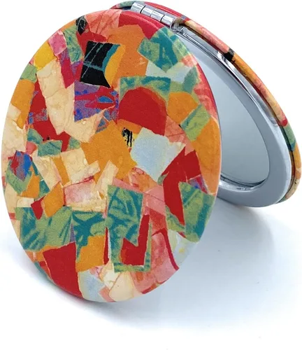 Miniatura 2 de Bonito espejo compacto de mano para niñas, espejo plegable para monederos, pequeño espejo de maquillaje, tamaño de bolsillo, espejo cosmético
