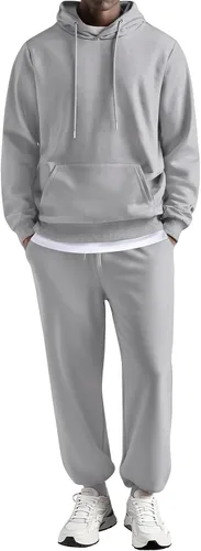 Miniatura 43 de COOFANDY Conjunto deportivo de 2 piezas para hombre, conjunto deportivo casual con capucha