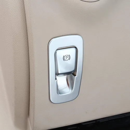 Miniatura 3 de YIWANG para Mercedes Benz W213 E GLC Clase C W205 2015-2020 ABS cromado mate cubierta de freno de mano electrónica