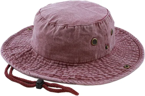 Miniatura 16 de The Hat Depot - Sombrero de safari, de algodón lavado a la piedra, de ala ancha, plegable, doble cara y sombrero de pesca 2. Algodón - Oliva