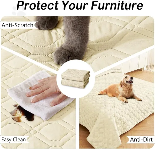 Miniatura 5 de hyha - Manta impermeable para cama de perro, mantas suaves para mascotas, funda impermeable para sofá para perros, fundas reversibles lavables