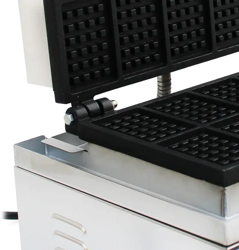 Miniatura 8 de Máquina de gofres eléctrica comercial de 1500 W, máquina antiadherente de acero inoxidable 90,572.0 °F, máquina cuadrada de 10 rebanadas