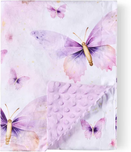 Miniatura 10 de Manta de bebé, suave manta cálida de Minky para niño o niña, manta de recepción con doble capa de respaldo punteado para recién nacidos, guardería