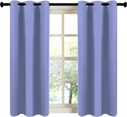 Miniatura 28 de LA PALMA Cortinas opacas con aislamiento térmico y ojales, para sala de estar, dormitorio, paquete de 2 paneles
