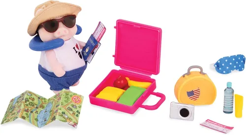 Miniatura 10 de Li'l Woodzeez Juego de soporte de limonada con figura de conejo, juego de juguetes de 25 piezas que incluye comida de juego y accesorios