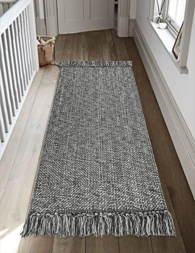 Miniatura 65 de Collive - Tapete de pasillo de cocina, 2 x 4.3 pies, tejido a mano, reversible, lavable, de algodón, color blanco/beige, para baño, pasillo