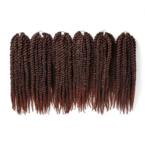 Miniatura 9 de OneDor 6 paquetes de extensiones de cabello trenzado de ganchillo de 18 pulgadas, trenzas de ganchillo senegalesas Mambo para trenzar el cabello