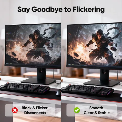 Miniatura 9 de Cable USB C a Displayport de 6 pies, DP 1.4 con 8K @60Hz 4K @120Hz 2K @240Hz 1080P @280Hz, USBC (Thunderbolt 3/4/5) a puerto de pantalla 32.4Gbps