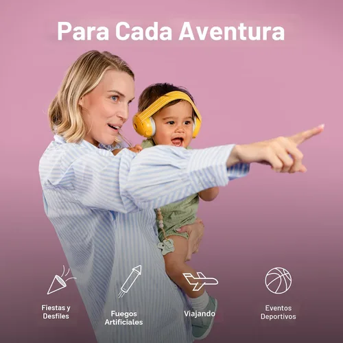 Miniatura 8 de Alpine Muffy Baby - Protección de oídos para bebés y niños pequeños de hasta 36 meses, certificado CE y ANSI, orejeras con reducción de ruido, Rosa