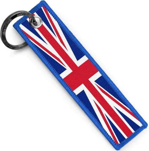 KEYTAILS Llaveros, Union Jack de alta calidad, etiqueta de la bandera británica para automóvil, motocicleta, UTV Gran Bretaña