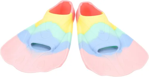 Miniatura 8 de Aletas de silicona flexibles y cómodas para entrenamiento de natación y esnórquel, diseño portátil de hoja corta para niños y principiantes