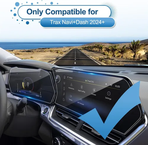 Miniatura 2 de Paquete de 2 protectores de pantalla para Chevy Trax 2024 2025 2026 para Chevrolet Trax (11 pulgadas Navi+8 pulgadas Dash) (LT/2RS/ACTIV), vidrio