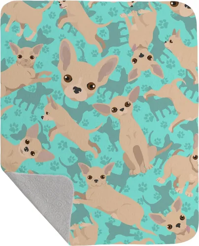 Miniatura 87 de Caroline's Treasures MLM1042LQB Airedale Terrier - Manta acolchada de 50 x 60 pulgadas, diseño de ilustraciones para cama, sofá, suave y ligera