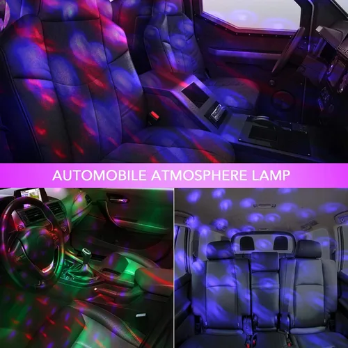 Miniatura 5 de Lmaytech Luces USB para fiesta de mini bola de discoteca, luces estroboscópicas activadas por sonido, luces LED portátiles para el ambiente