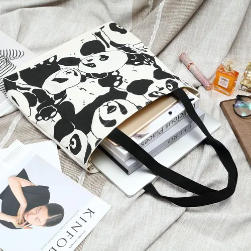 Miniatura 2 de Bolso de mano estético de lona con cremallera para mujer, bolsas de hombro de viaje con compartimentos