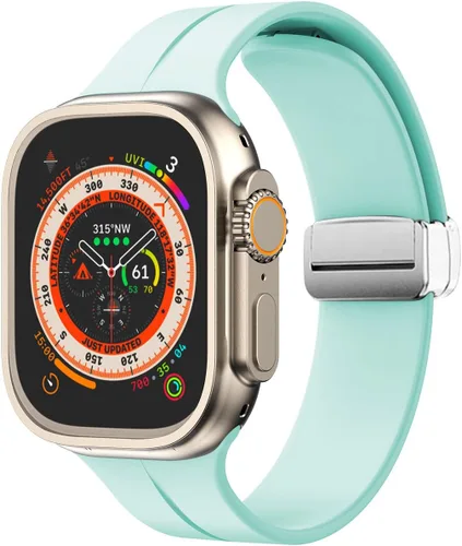 Miniatura 33 de Banda magnética compatible con Apple Watch de 38mm 40mm 41mm 42mm 44mm 45mm 46mm 49mm, mujeres y hombres, correa deportiva de silicona compatible