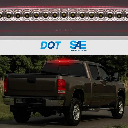 Miniatura 7 de Tercera Luz de Freno LED Compatible con Silverado Sierra 2007-2013 1500 2500 3500 1500HD 2500HD 3500HD 3ra Luz de Freno, Luz de Parada Central