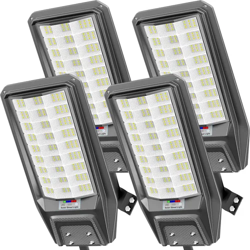 Miniatura 13 de loyoele Farola solar para exteriores, impermeable, del anochecer al amanecer, 9800 W, luces solares de estacionamiento comercial, gran luz