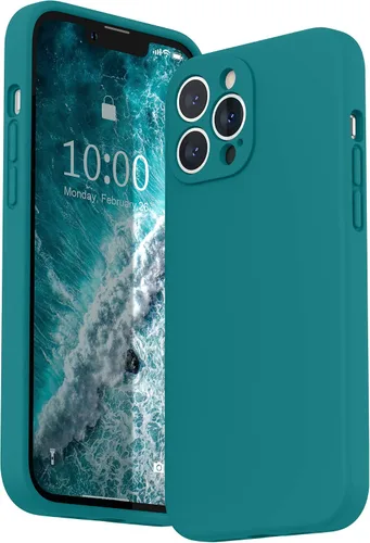 Miniatura 29 de SURPHY Funda compatible con iPhone 13 Pro Max con protector de pantalla, (protección de cámara + forro de microfibra suave), funda de silicona Negro
