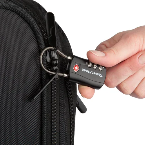 Miniatura 7 de TravelMore Paquete de 10 cerraduras de equipaje de viaje aprobadas por la TSA para maletas, color naranja (paquete de 10, negro)